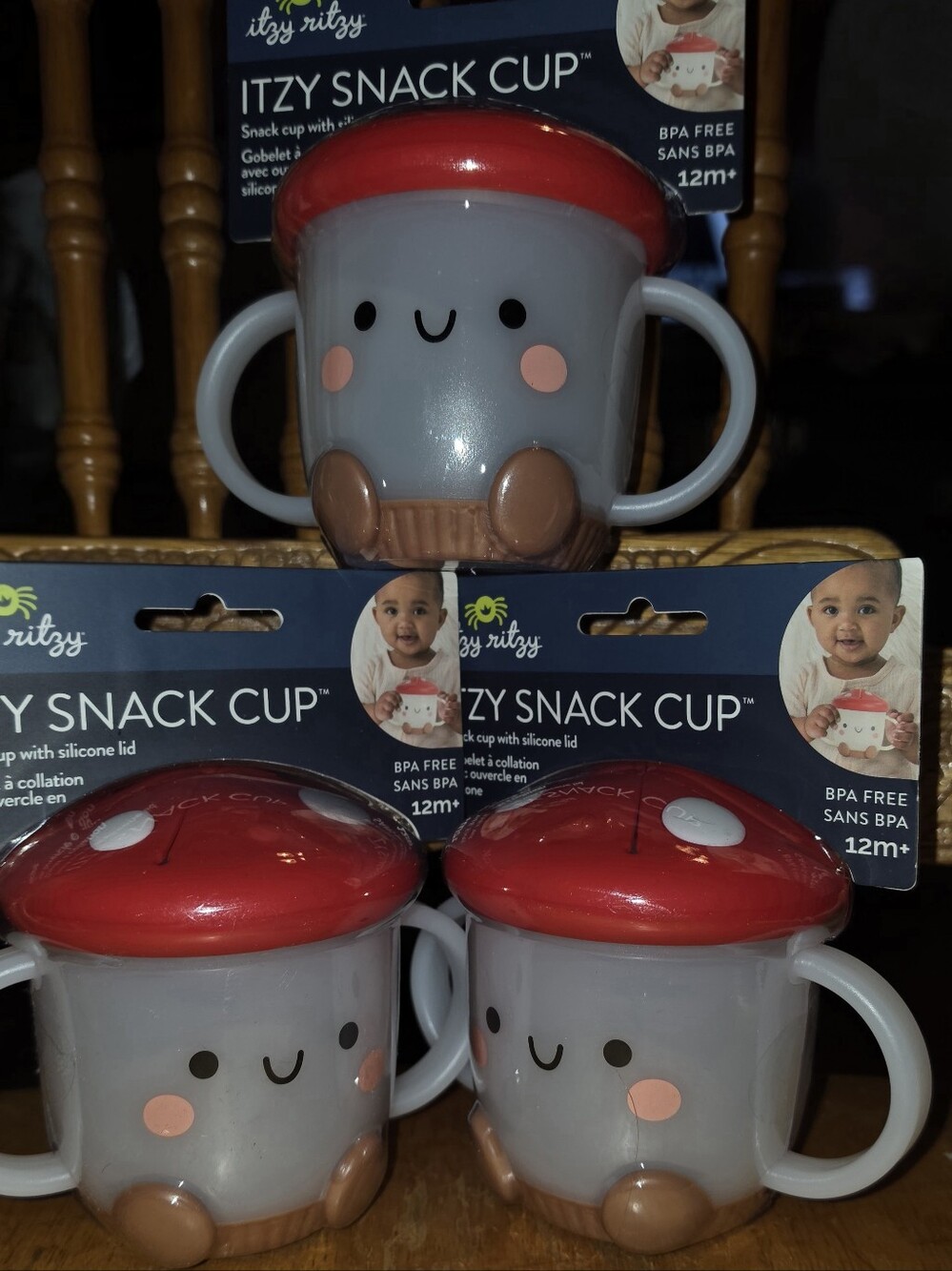 New Bundle Itzy Ritzy Snack Cupz Mushroom